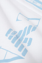 بطانية مخططة بنقشة شعار الماركة